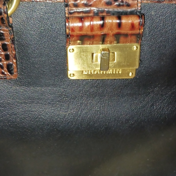 Brahmin Croc Embossed Satchel With Dustbag - Picture 7 of 7